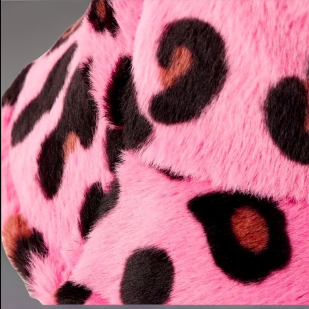 Fun Fur Animal Print Leopard Fishermans Bucket Hat - Picture 3 of 3